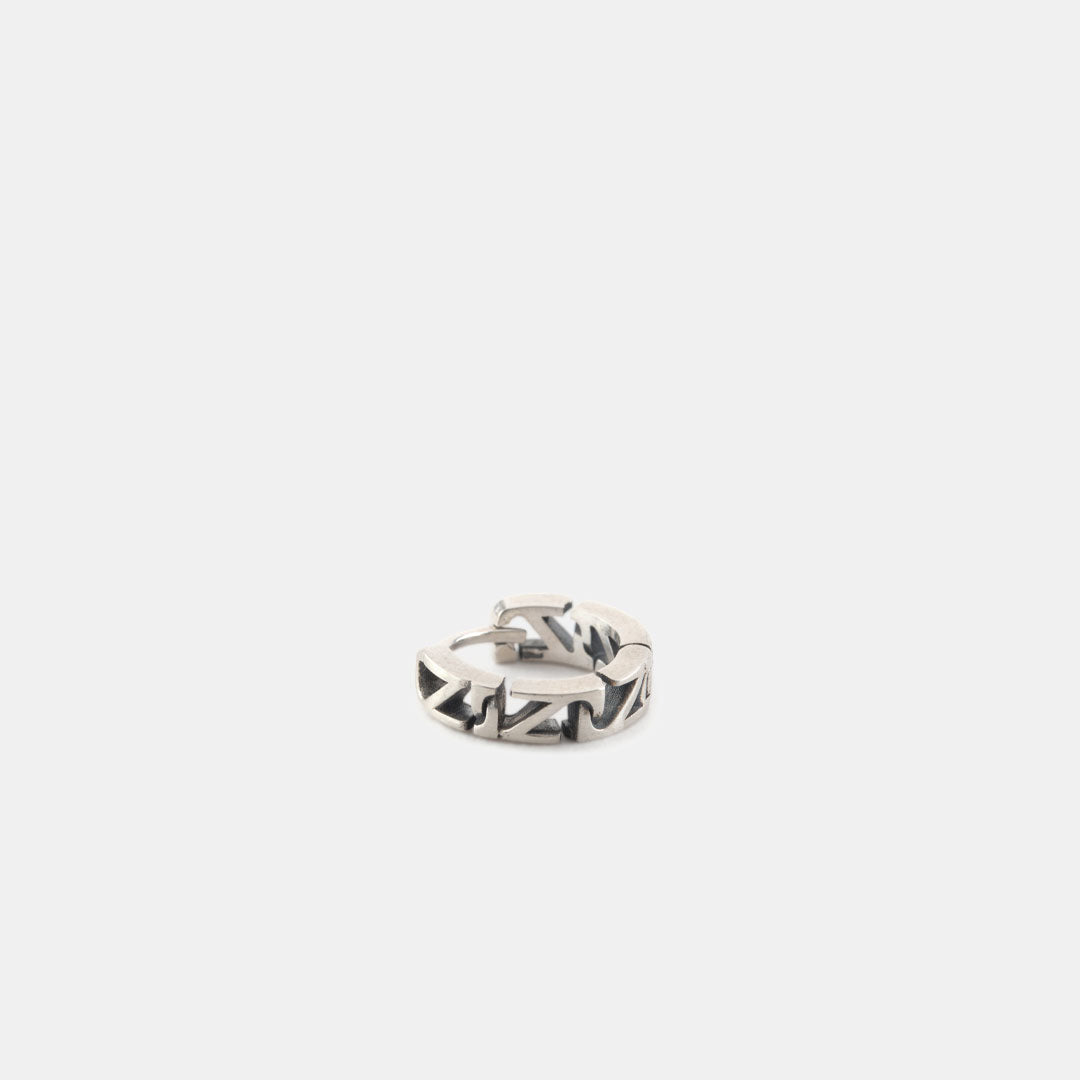 Silver Trademark Huggie Earring