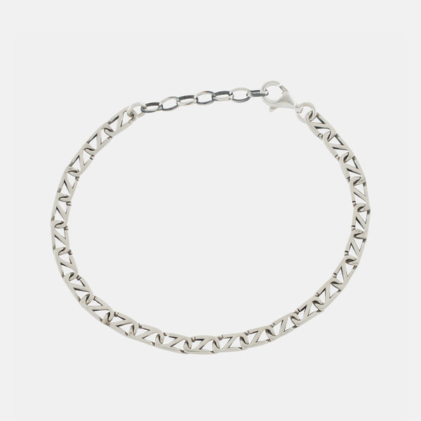 Silver Trademark Chain Link Bracelet