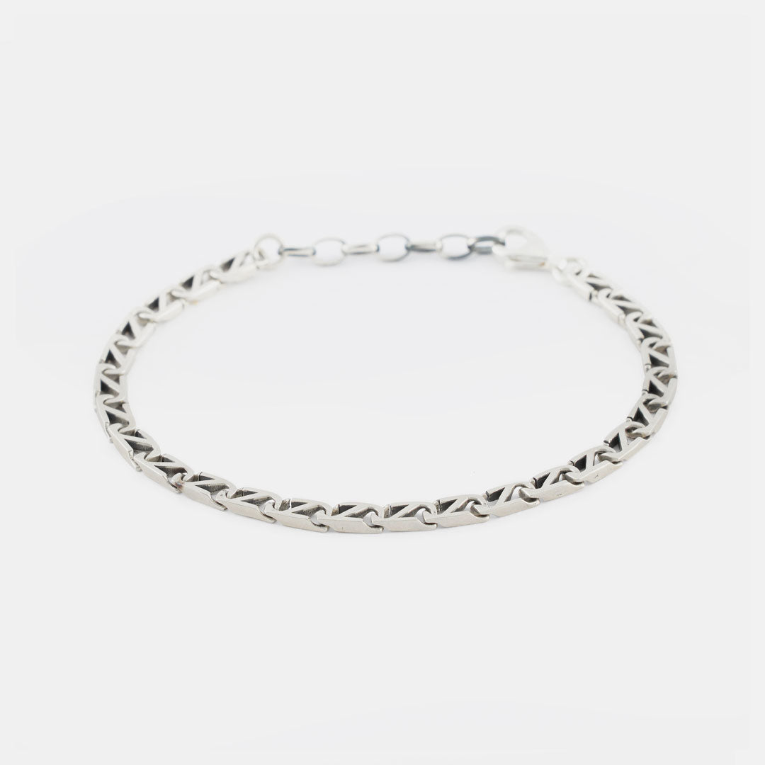 Silver Trademark Chain Link Bracelet