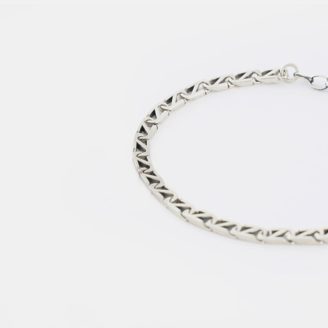 Silver Trademark Chain Link Bracelet