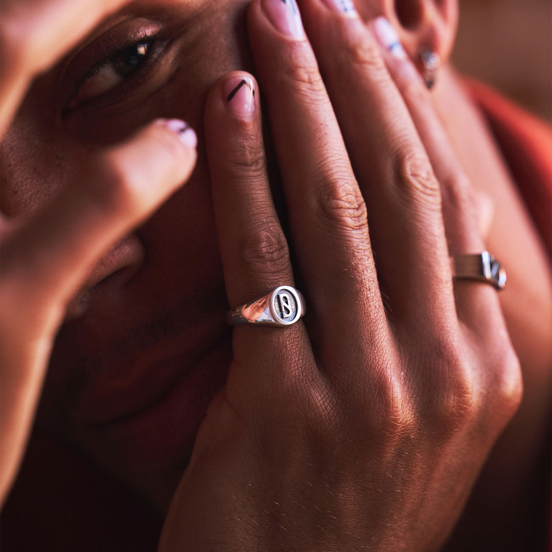 Silver Trademark Signet Ring