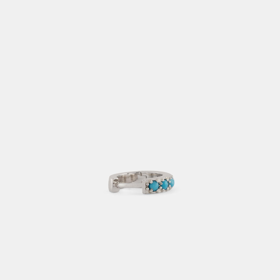 Silver Turquoise Hoop Earring Silver Turquoise Hoop Earring