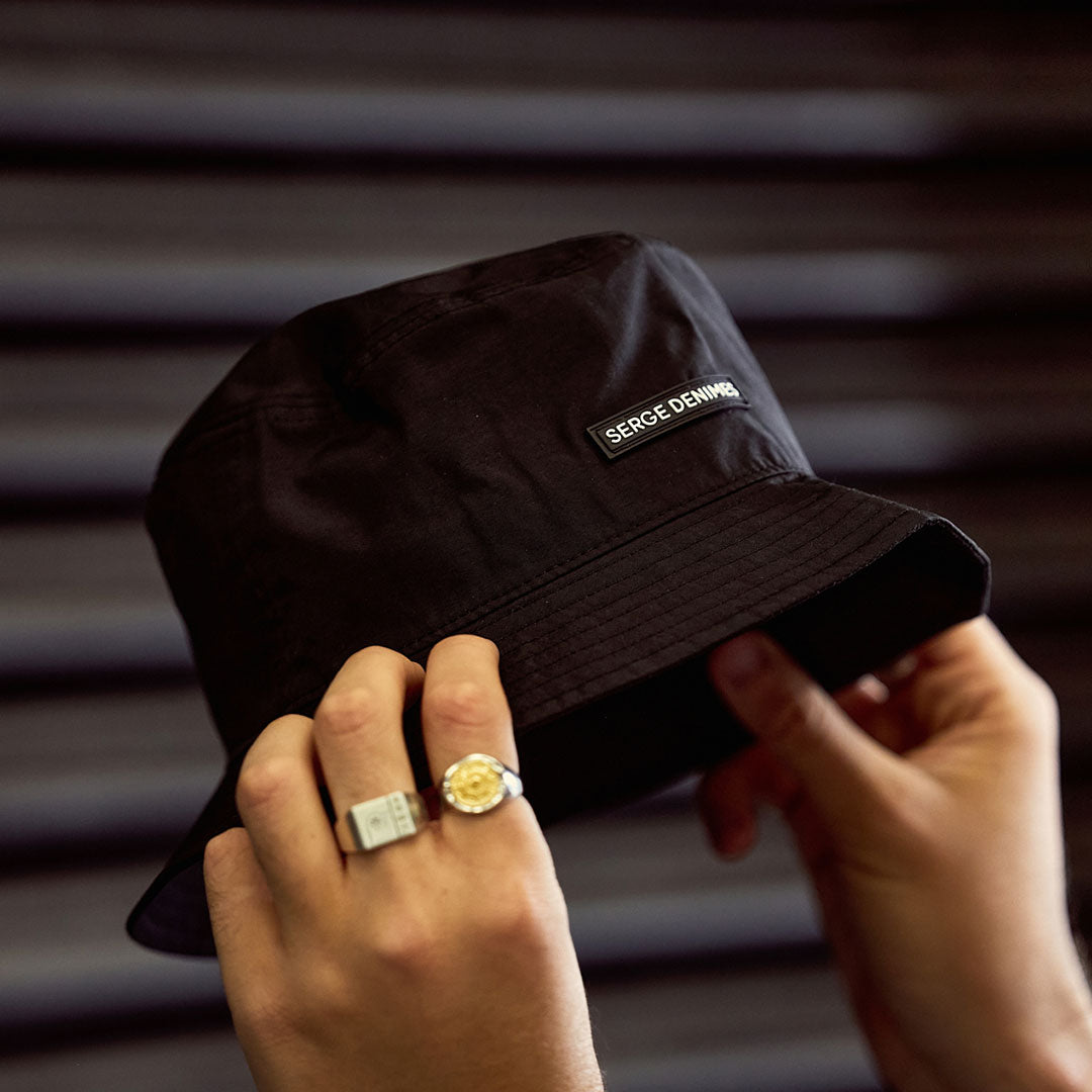 Black Logo Bucket Hat - Serge DeNimes