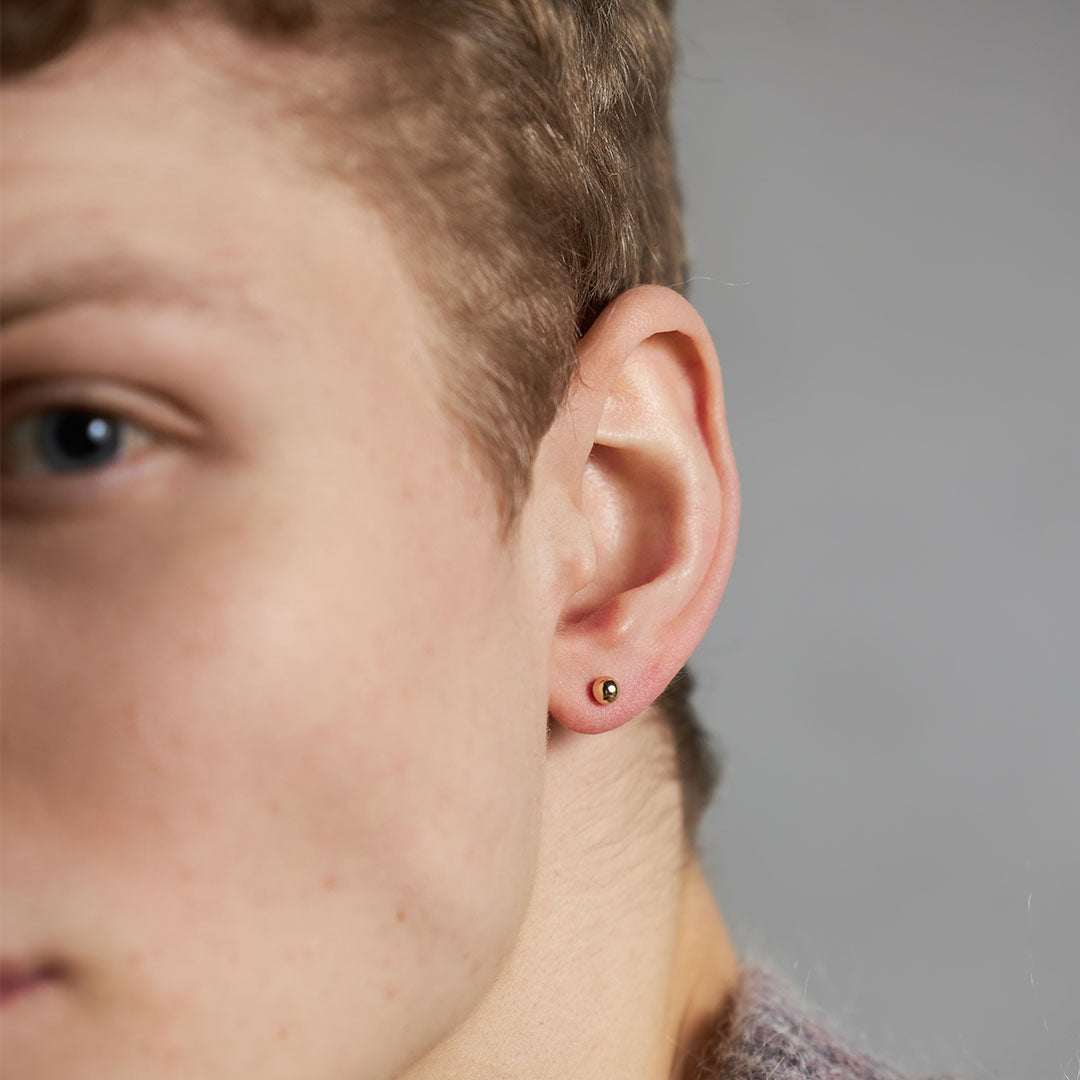 Gold Plated Silver Ball Stud Earring Gold Plated Silver Ball Stud Earring