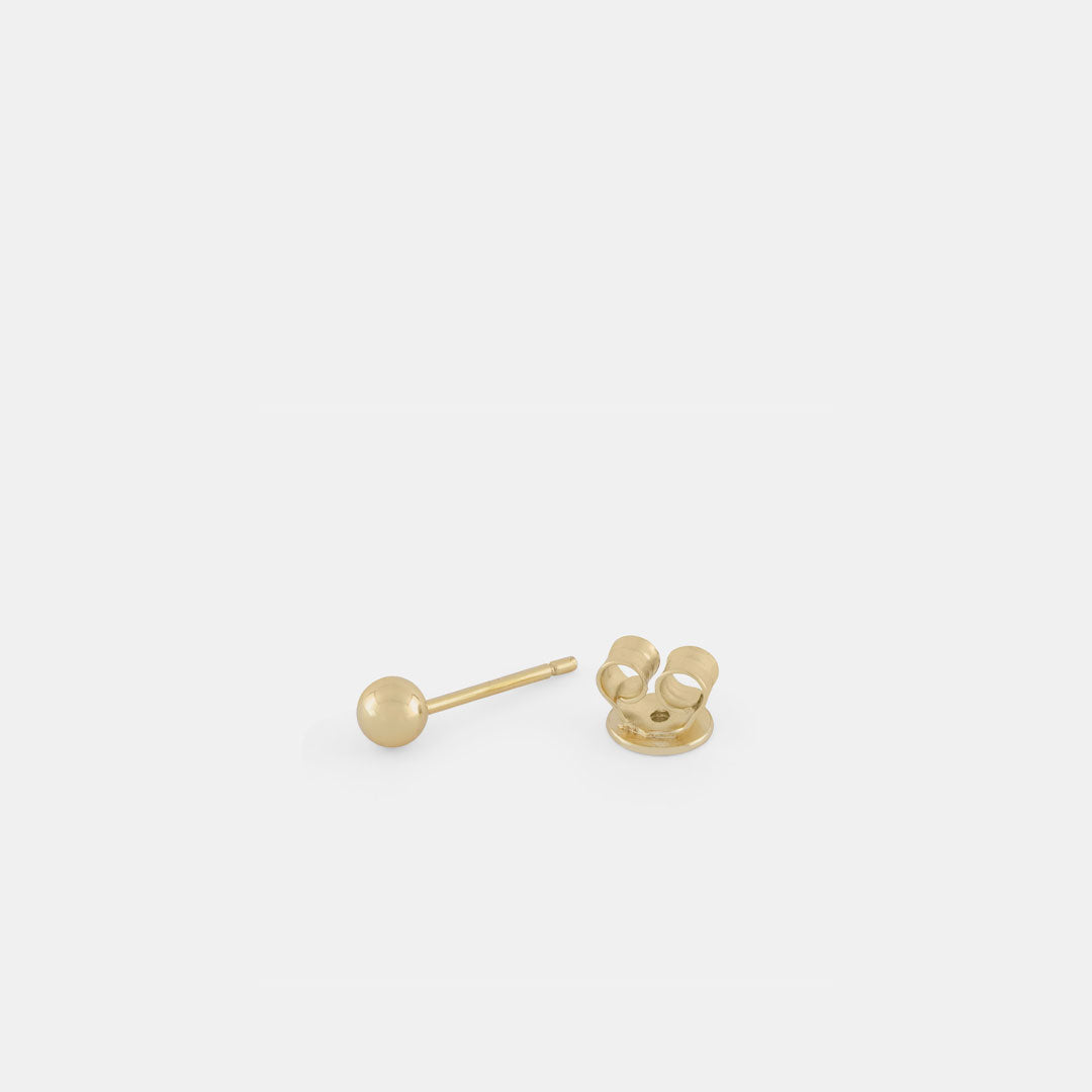 Gold Ball Stud Earring