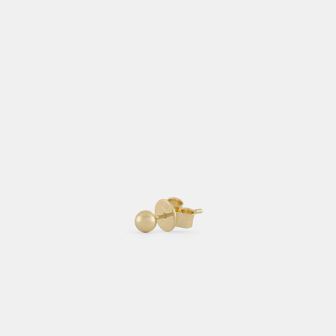 Gold Ball Stud Earring