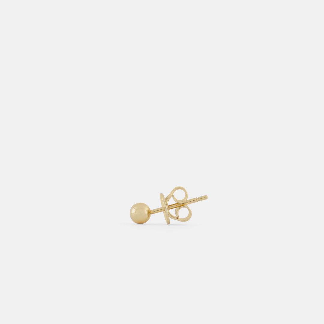 Gold Ball Stud Earring