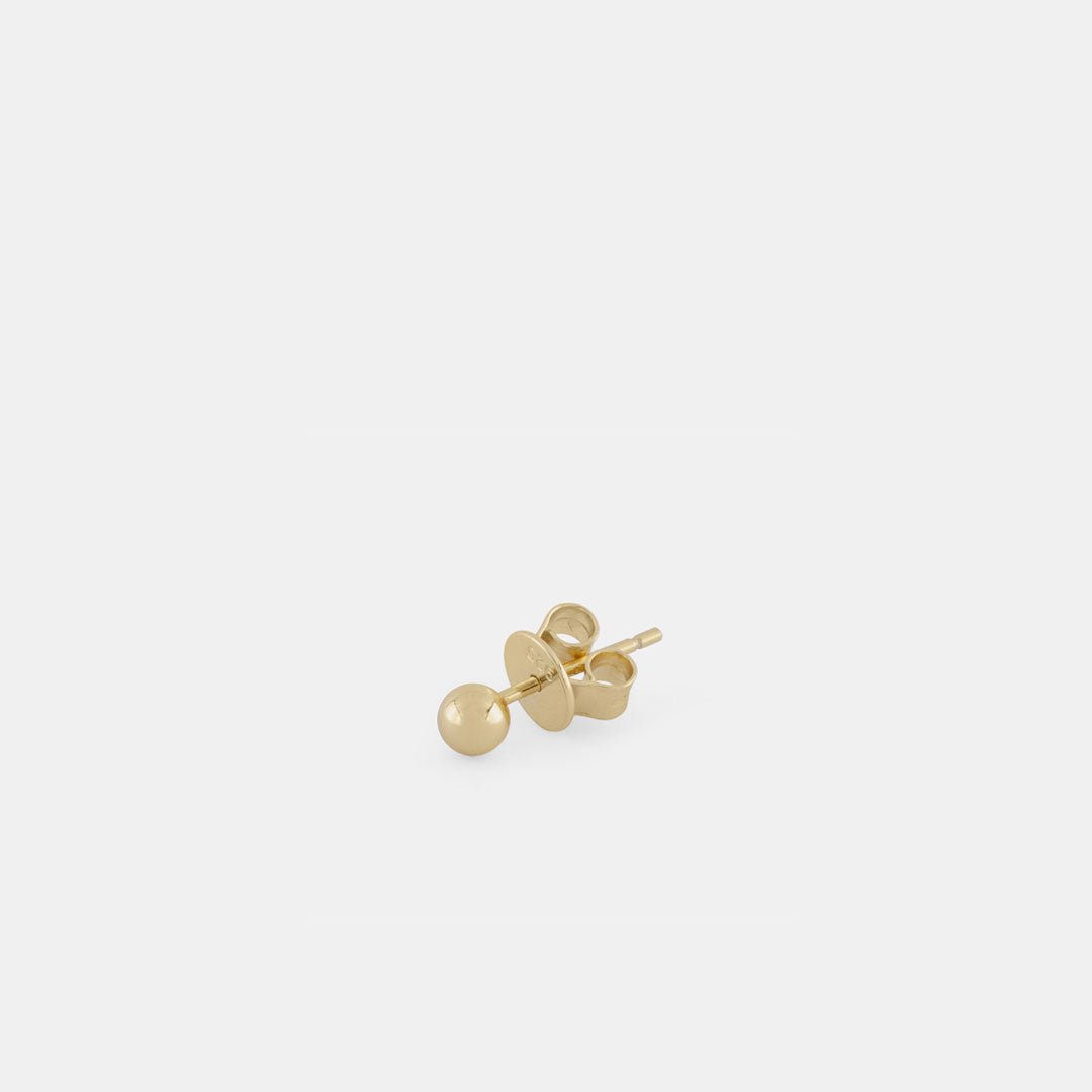 Gold Ball Stud Earring