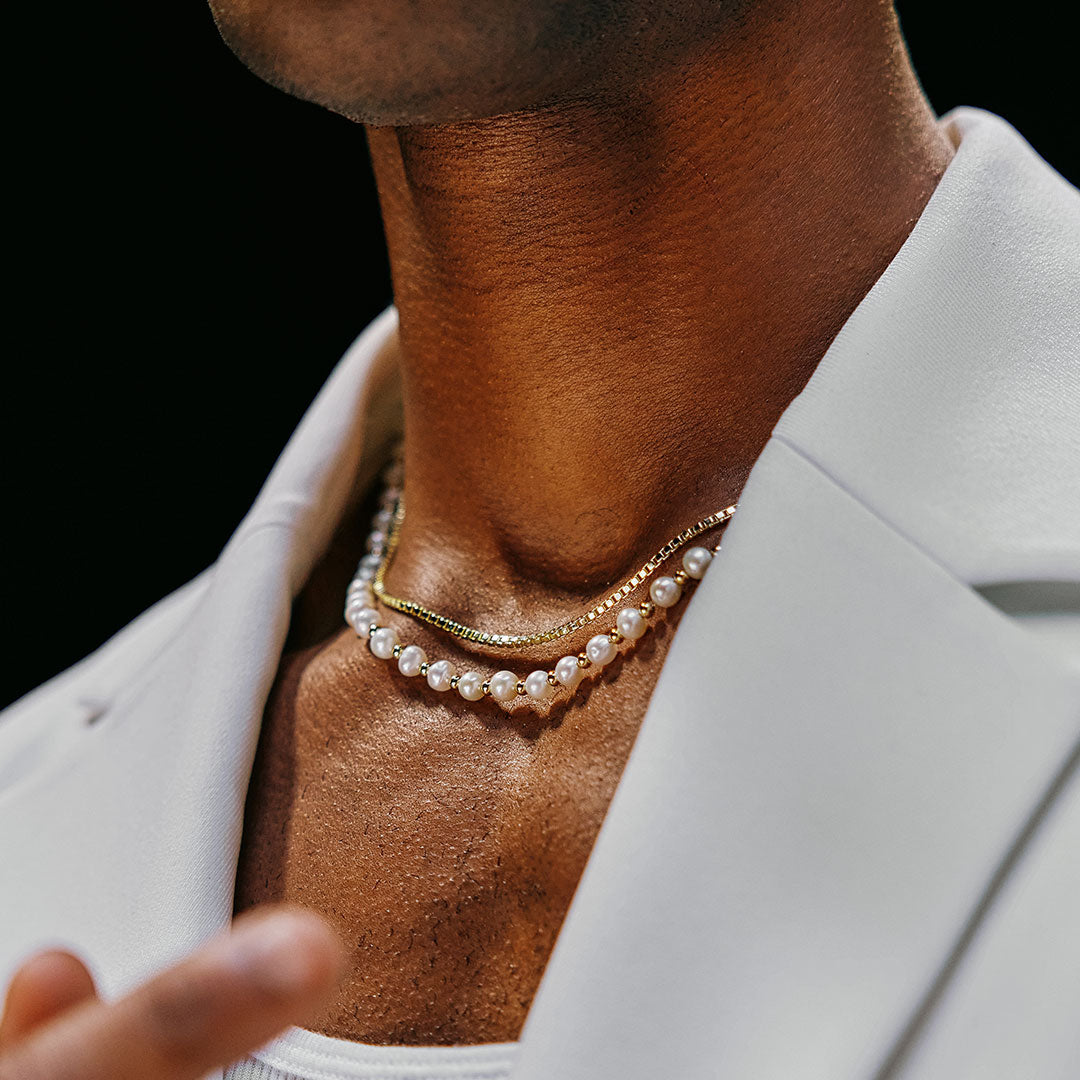 Gold Plated Silver Box Chain Necklace Gold Plated Silver Box Chain Necklace - Serge DeNimes