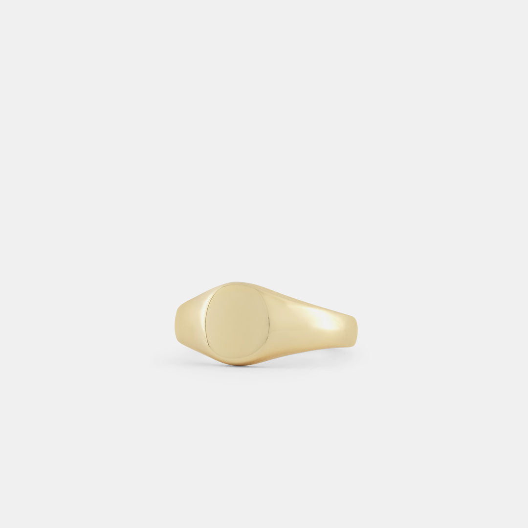 Gold Plated Silver Oval Signet Ring Gold Plated Silver Oval Signet Ring