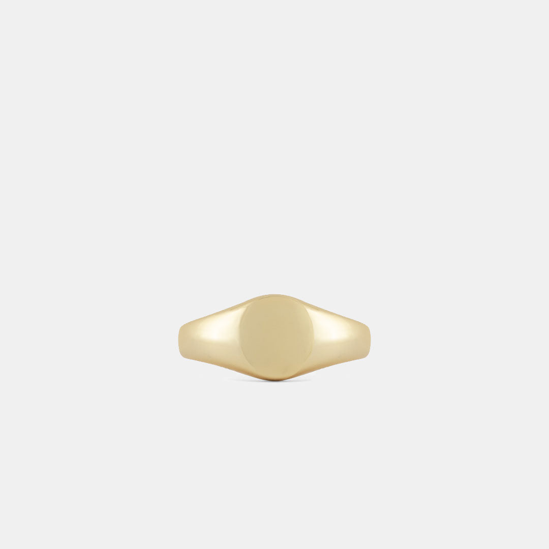 Gold Oval Signet Ring