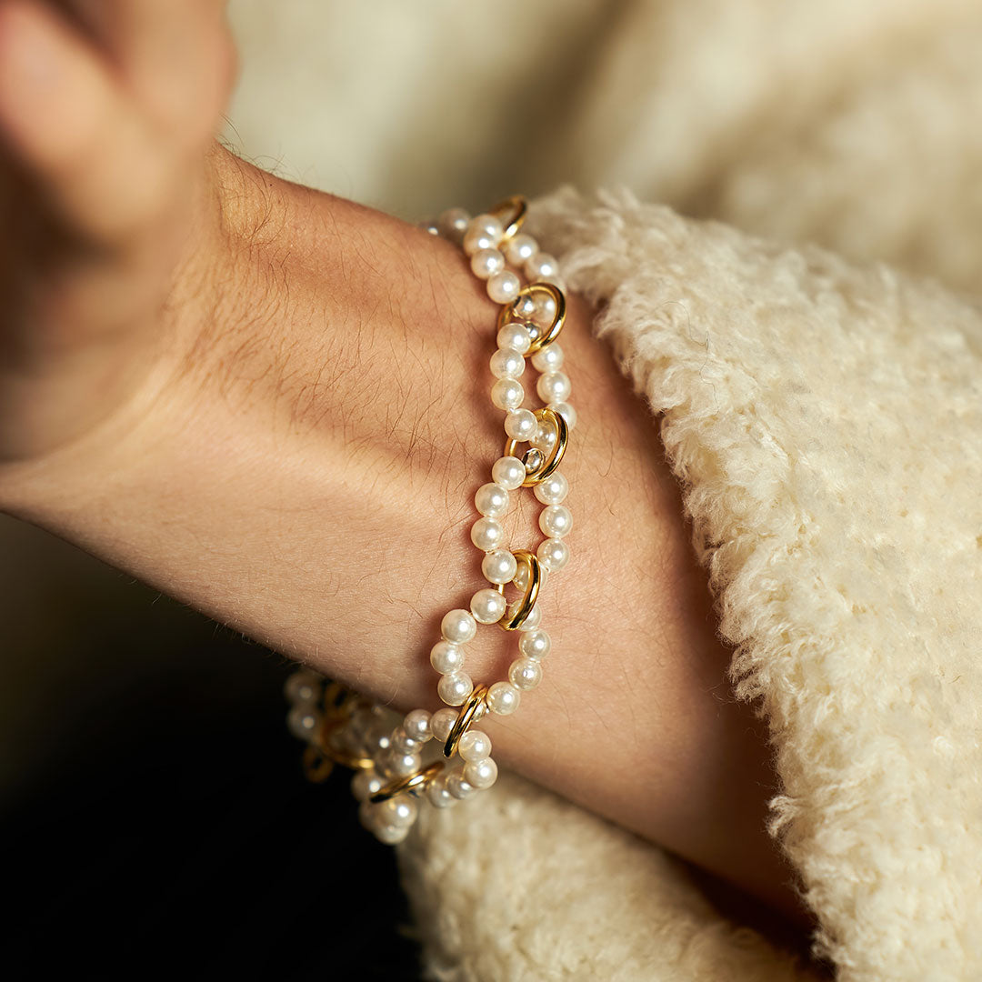 Gold Plated Silver Particle Bracelet Gold Plated Silver Particle Bracelet