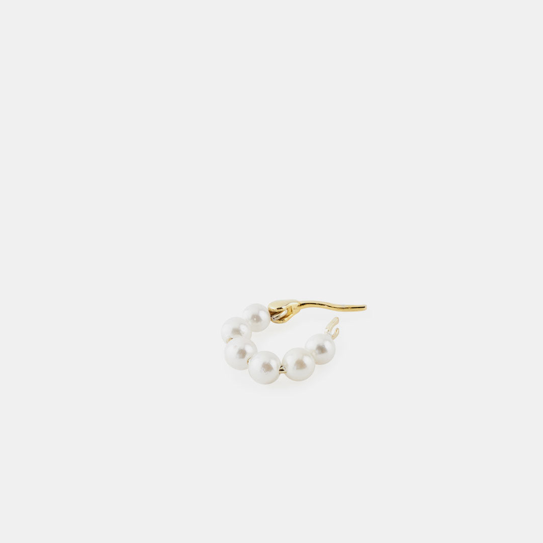 Gold Plated Silver Particle Hoop Earring