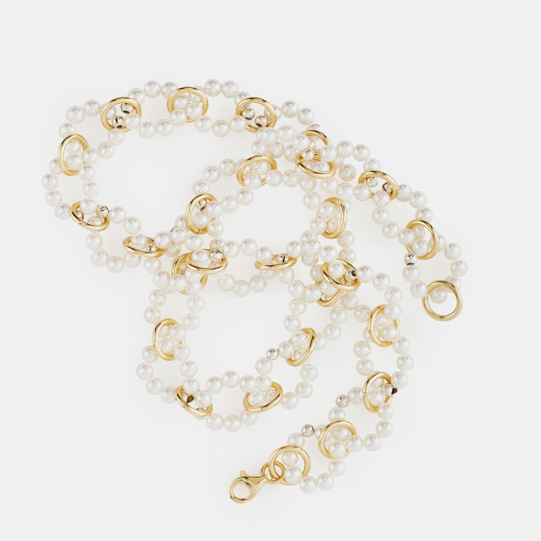 Gold Plated Silver Particle Necklace