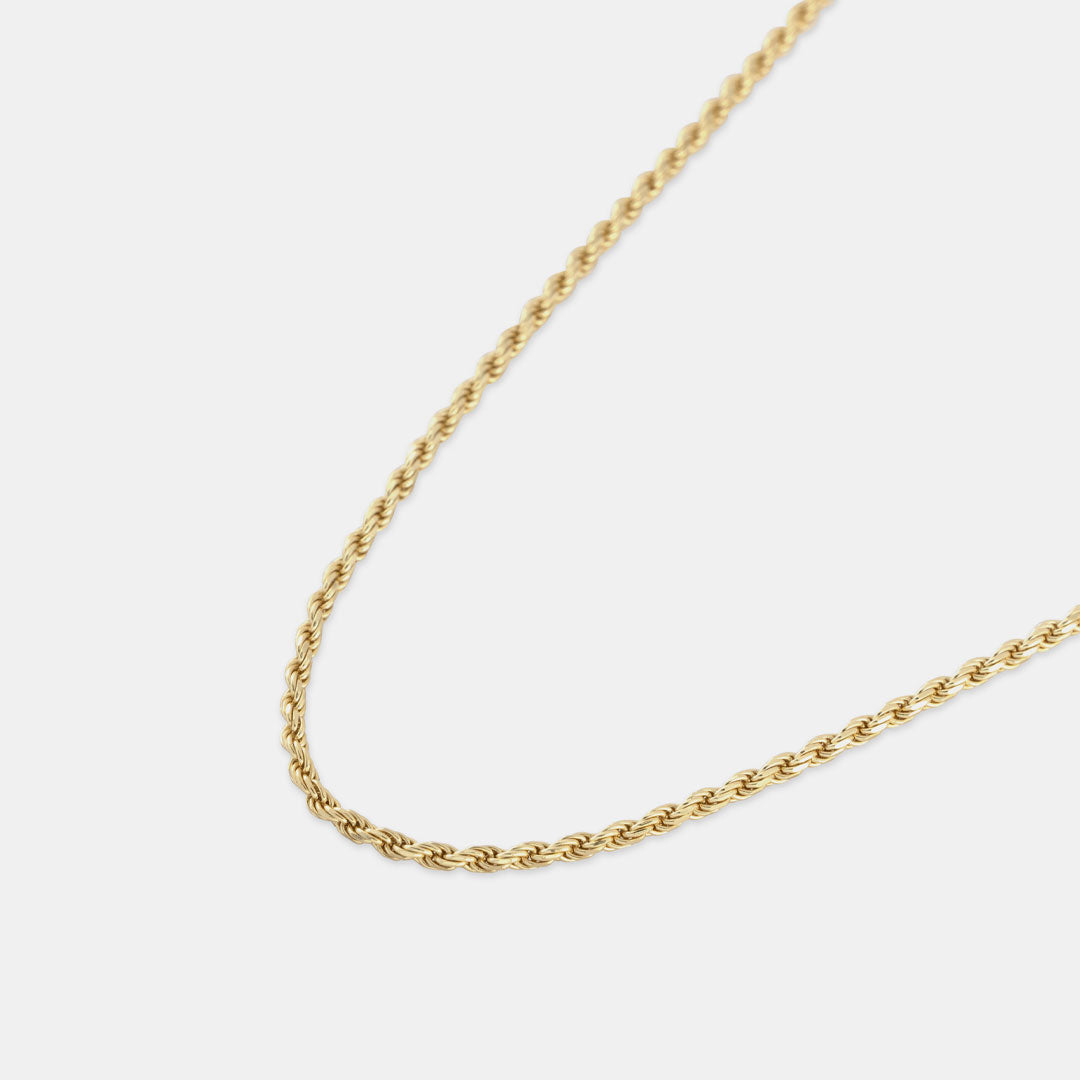 Gold Plated Silver Rope Necklace Gold Plated Silver Rope Necklace