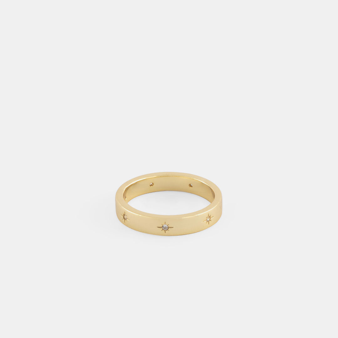 Gold Plated Silver Seven Ring Gold Plated Silver Seven Ring
