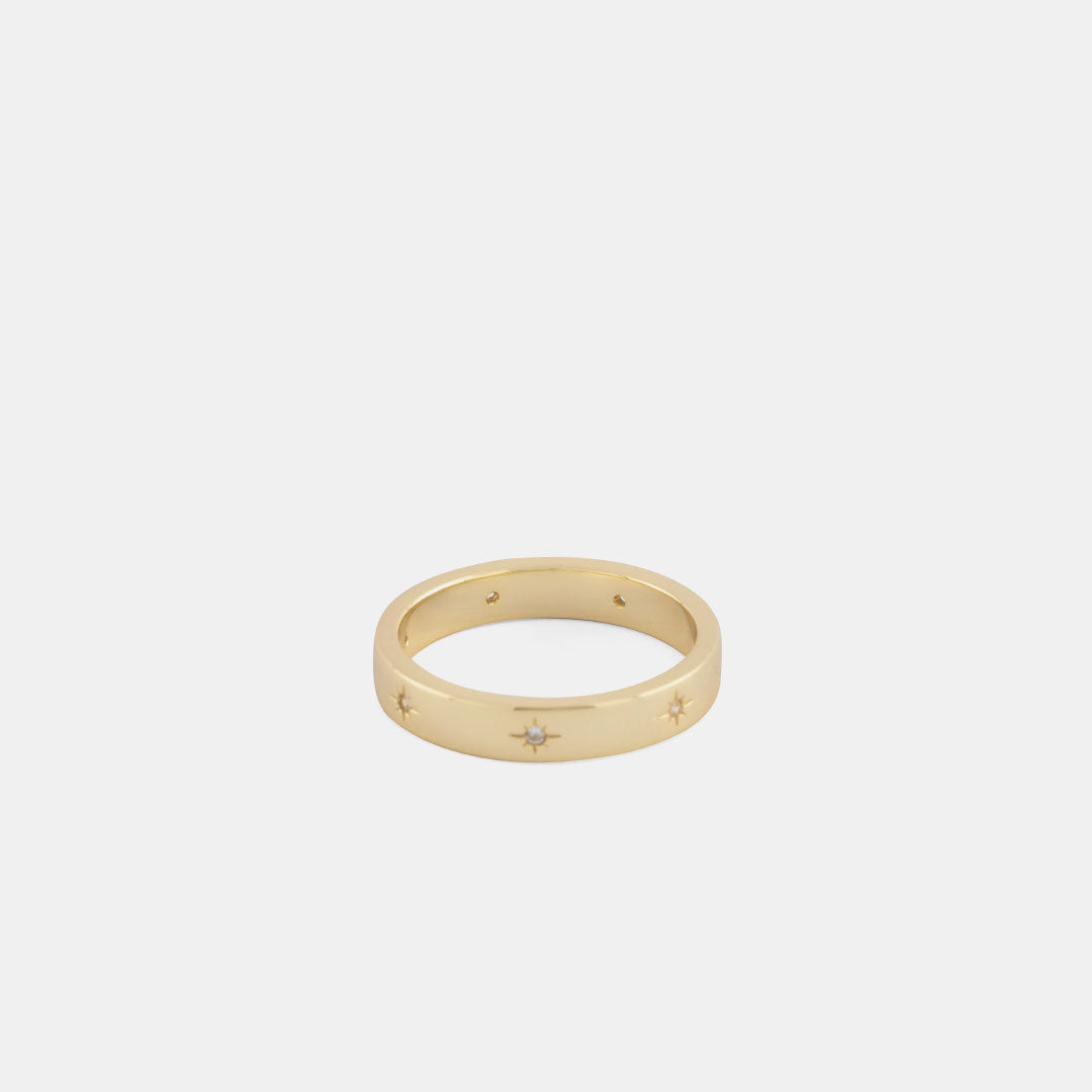Gold Plated Silver Seven Ring Gold Plated Silver Seven Ring
