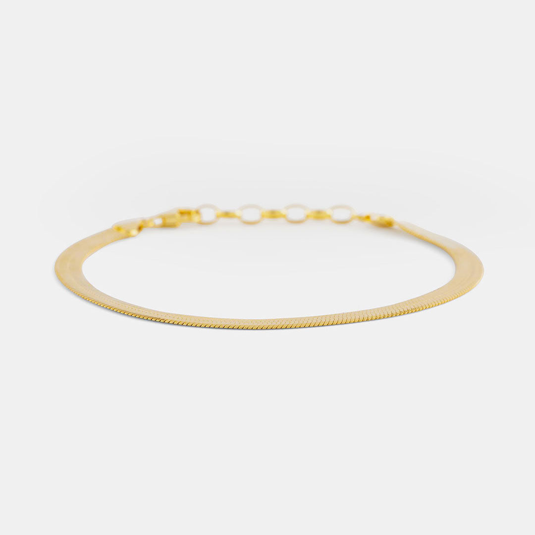 Gold Flat Snake Bracelet