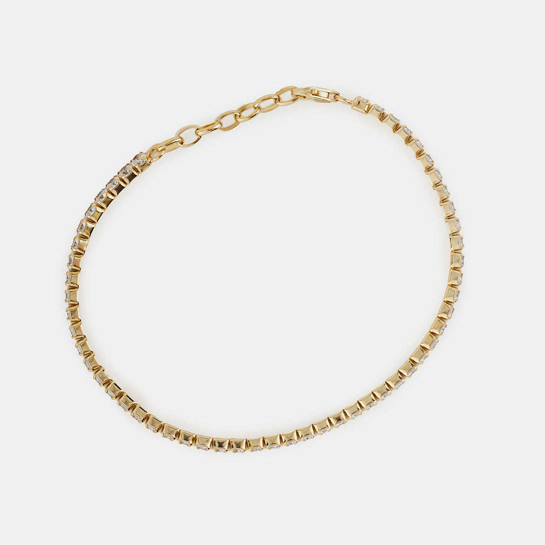 Gold Plated Silver Tennis Chain Bracelet - Serge DeNimes