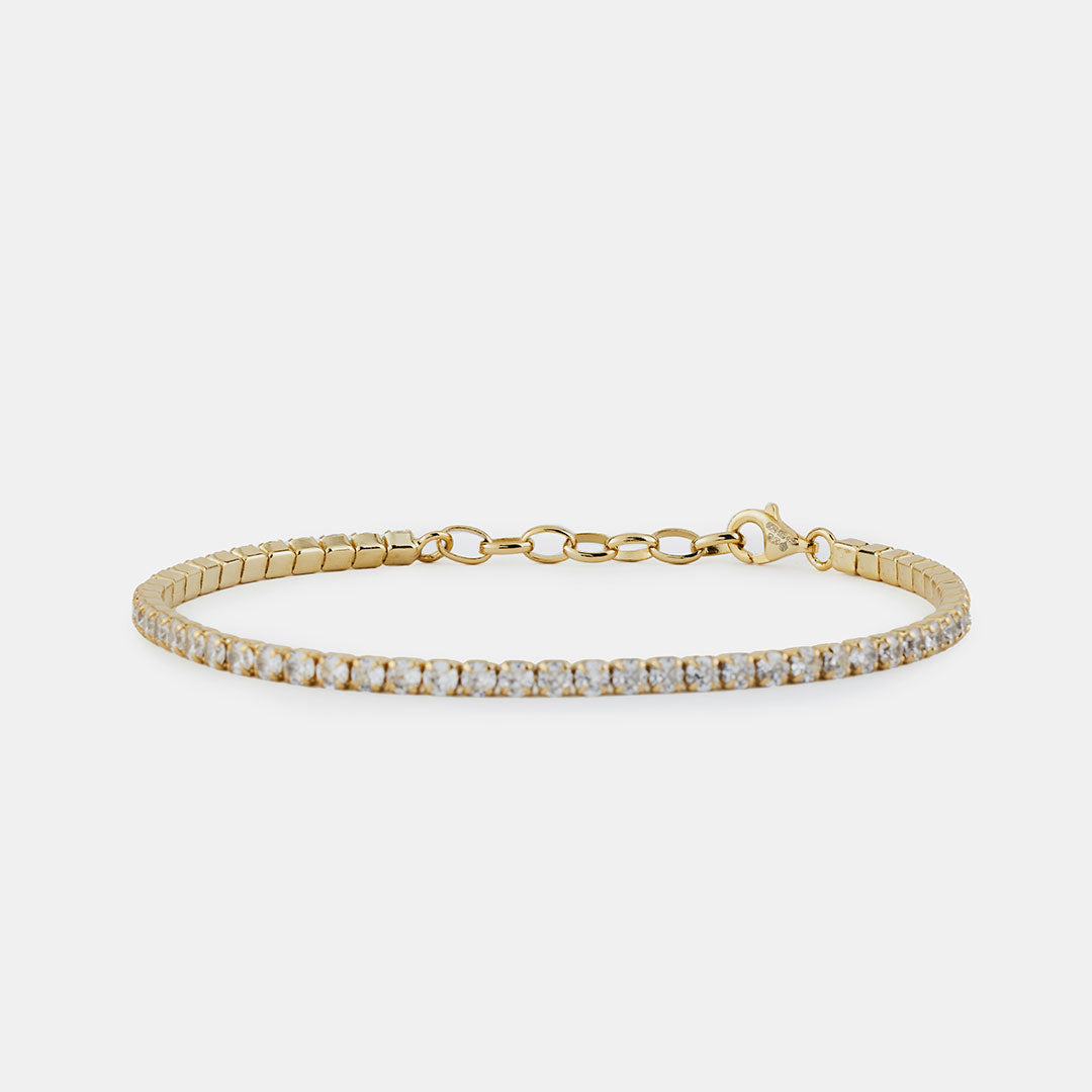 Gold Plated Silver Tennis Chain Bracelet - Serge DeNimes