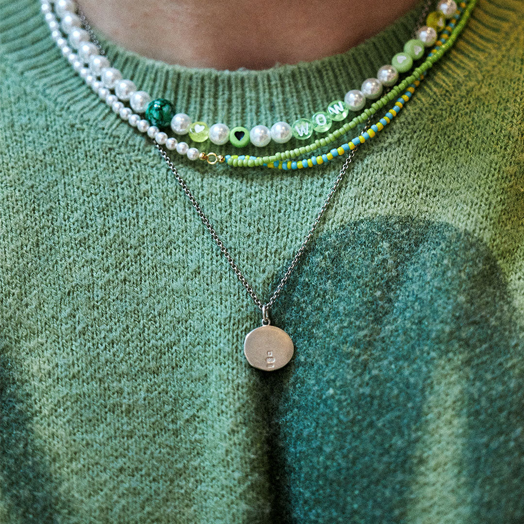 Silver Minimal Hallmark Necklace Silver Minimal Hallmark Necklace - Serge DeNimes