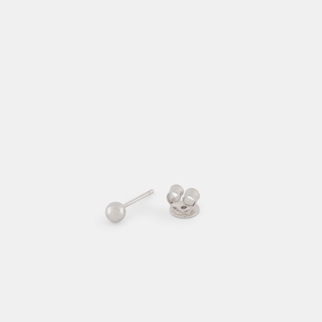 Silver Ball Stud Earring