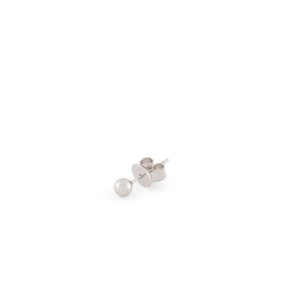 Silver Ball Stud Earring Serge DeNimes