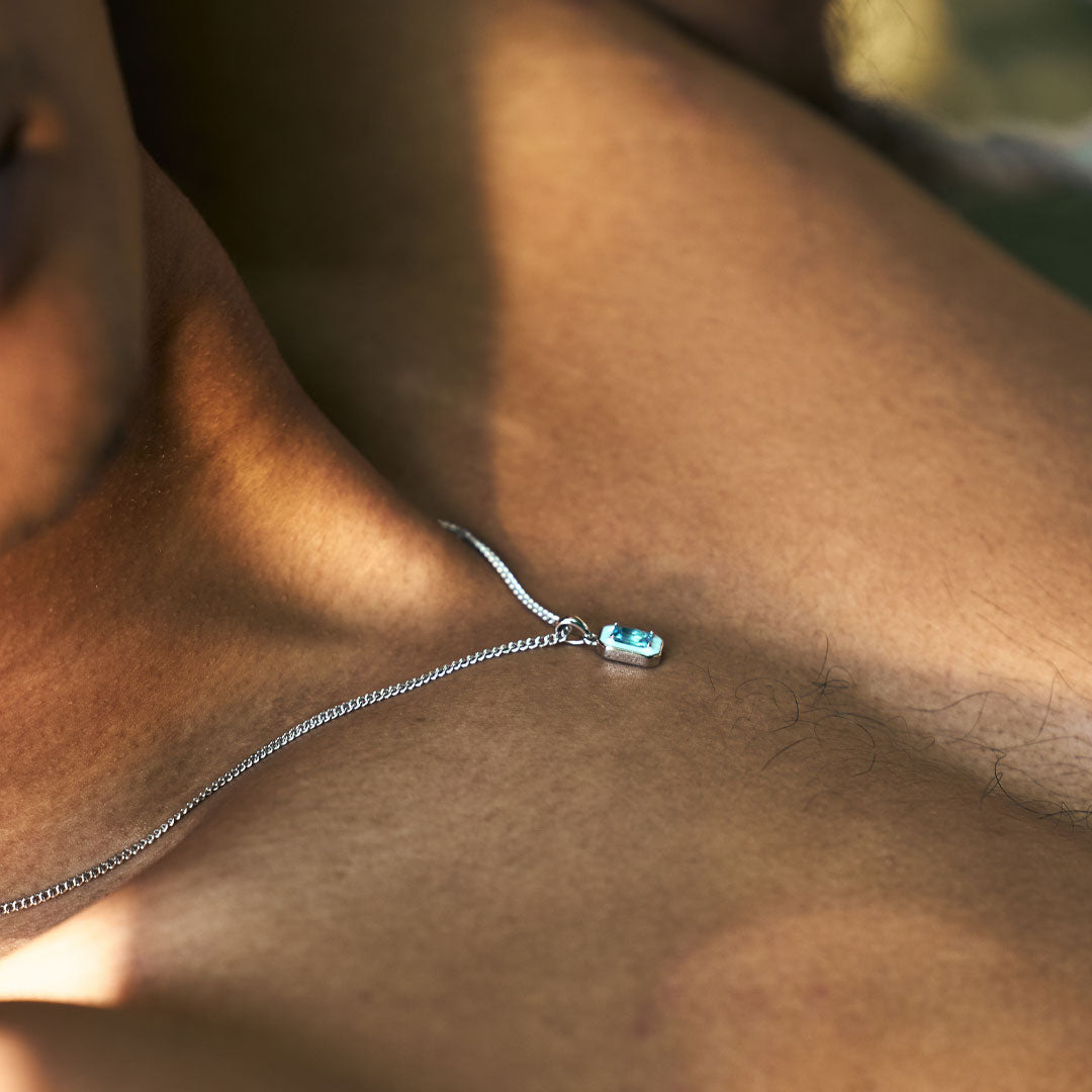 Silver Blue Blush Necklace - Limited Edition Silver Blue Blush Necklace - Limited Edition - Serge DeNimes