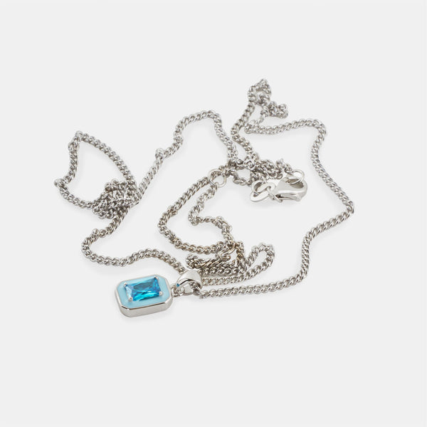 Silver Blue Blush Necklace - Limited Edition - Serge DeNimes