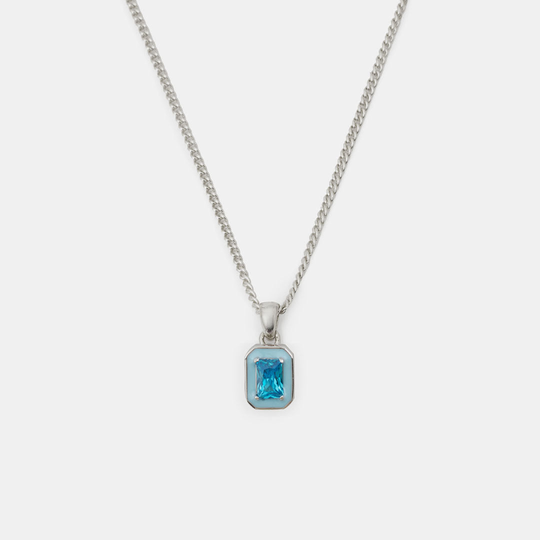 Silver Blue Blush Necklace - Limited Edition Silver Blue Blush Necklace - Limited Edition - Serge DeNimes