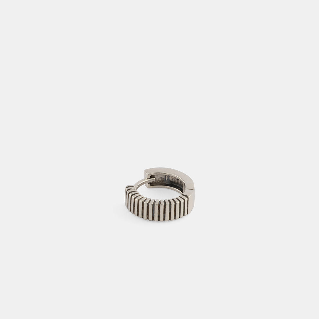 Silver Column Hoop Earring Silver Column Hoop Earring