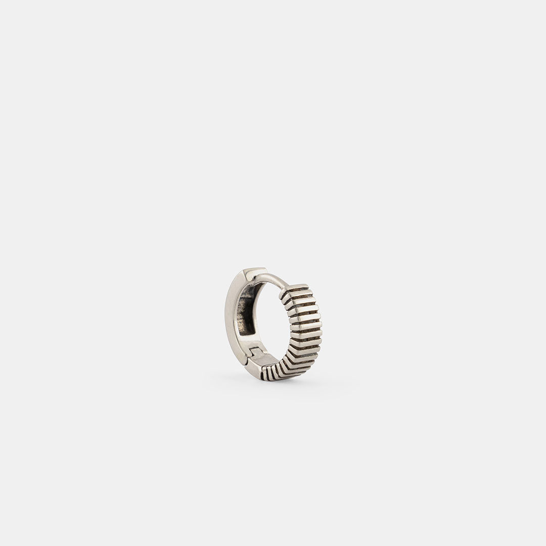 Silver Column Hoop Earring Silver Column Hoop Earring