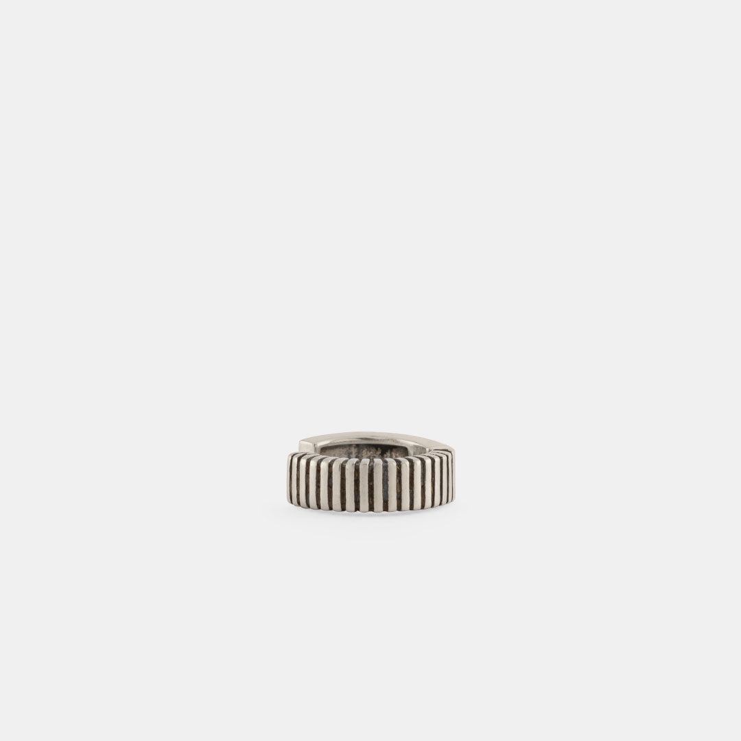 Silver Column Hoop Earring Silver Column Hoop Earring