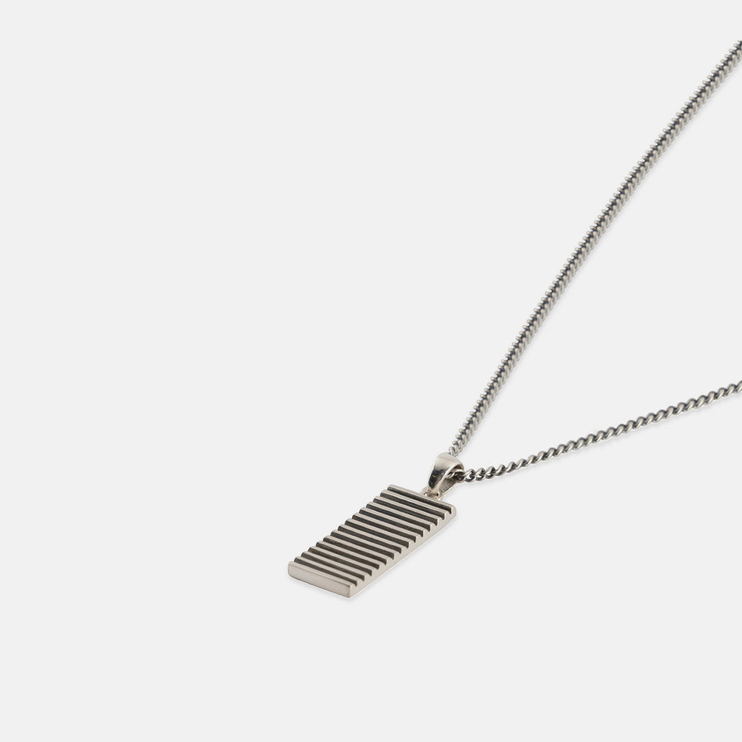 Silver Column Necklace