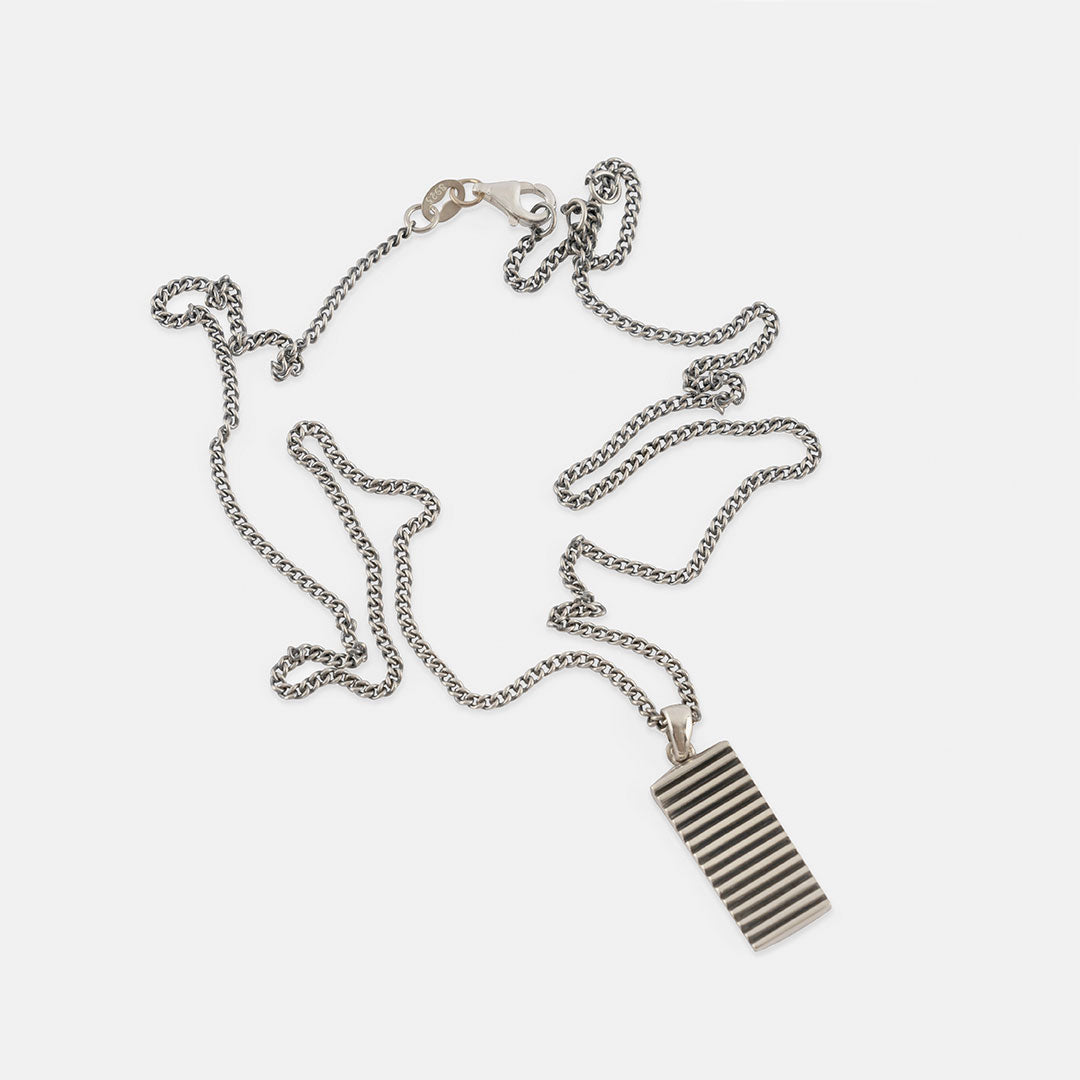 Silver Column Necklace