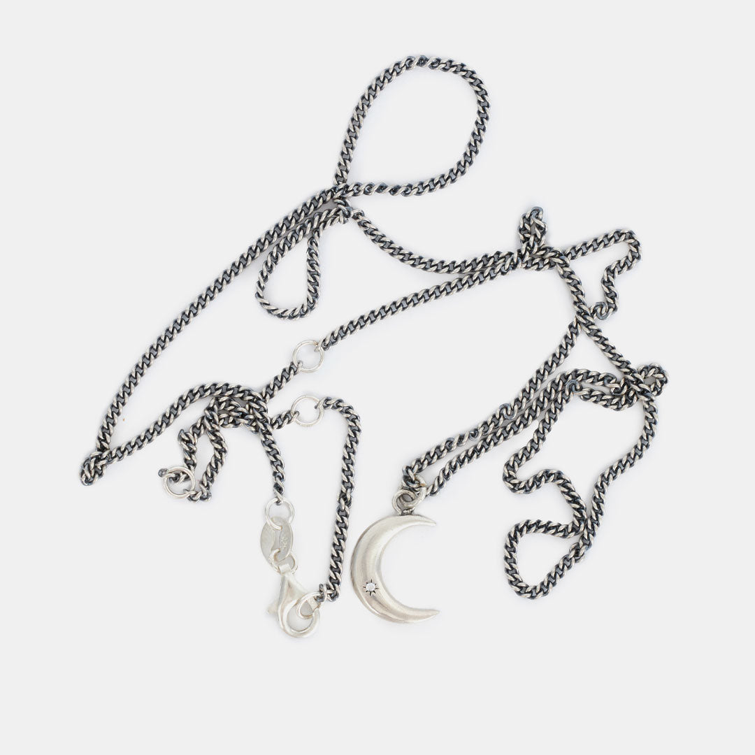 Silver Crescent Moon Necklace Silver Crescent Moon Necklace - Serge DeNimes