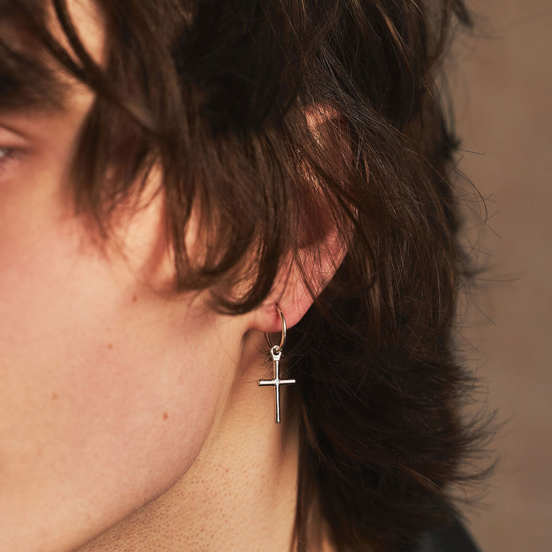 Silver Cross Earring - Serge DeNimes