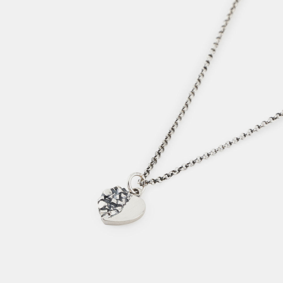 Silver Cubic Heart Necklace - Serge DeNimes