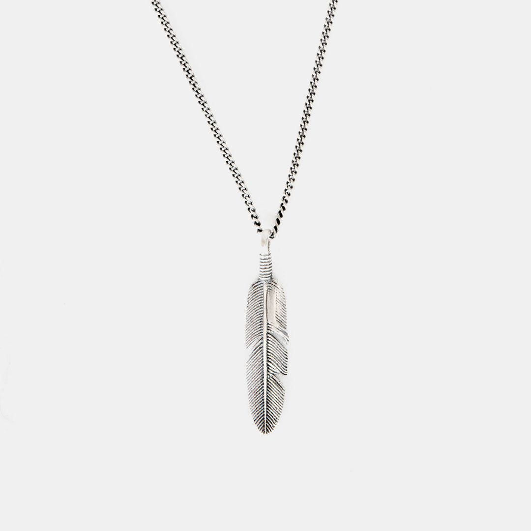 Silver Ethereal Feather Necklace - Serge DeNimes