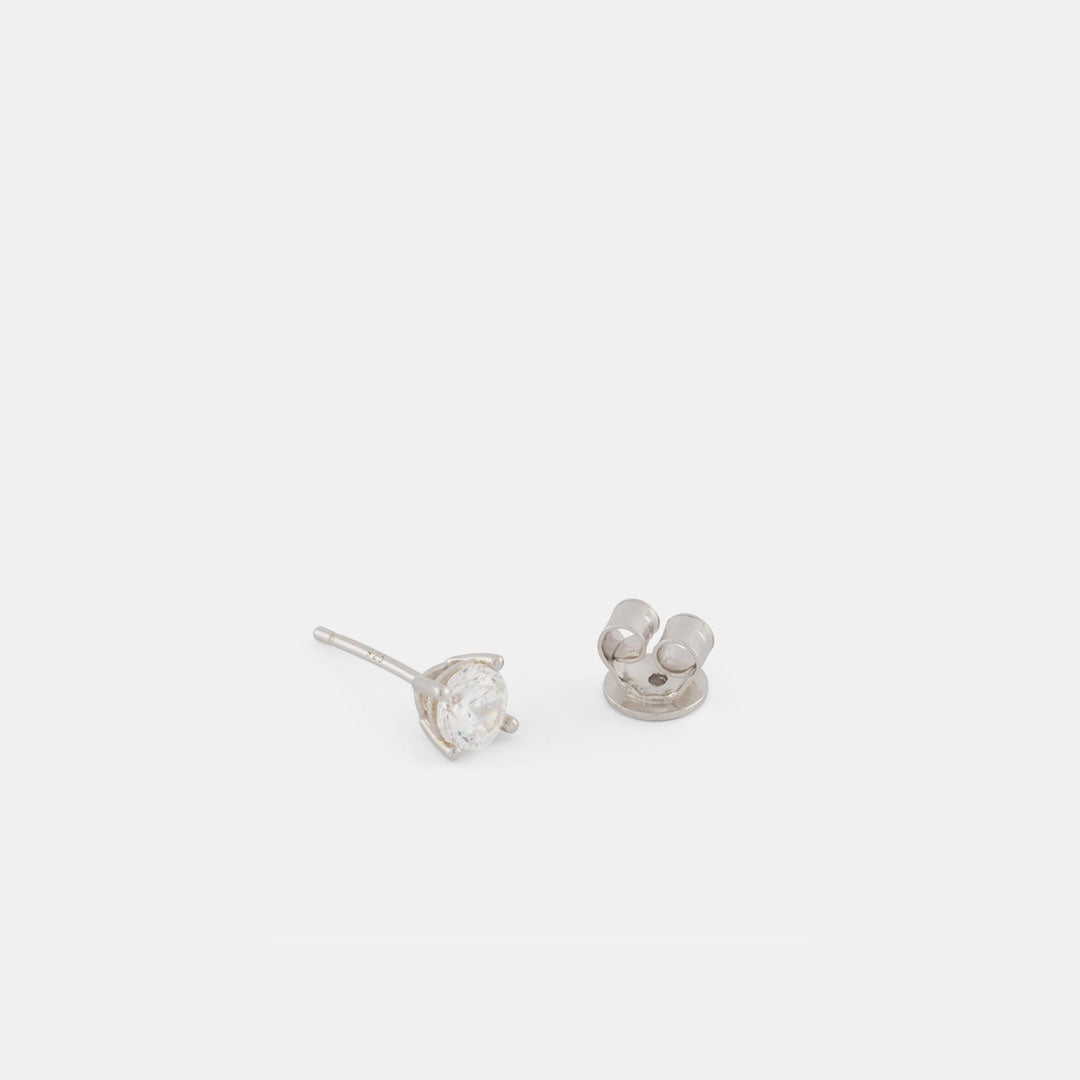 Silver Gem Stud Earring Silver Gem Stud Earring