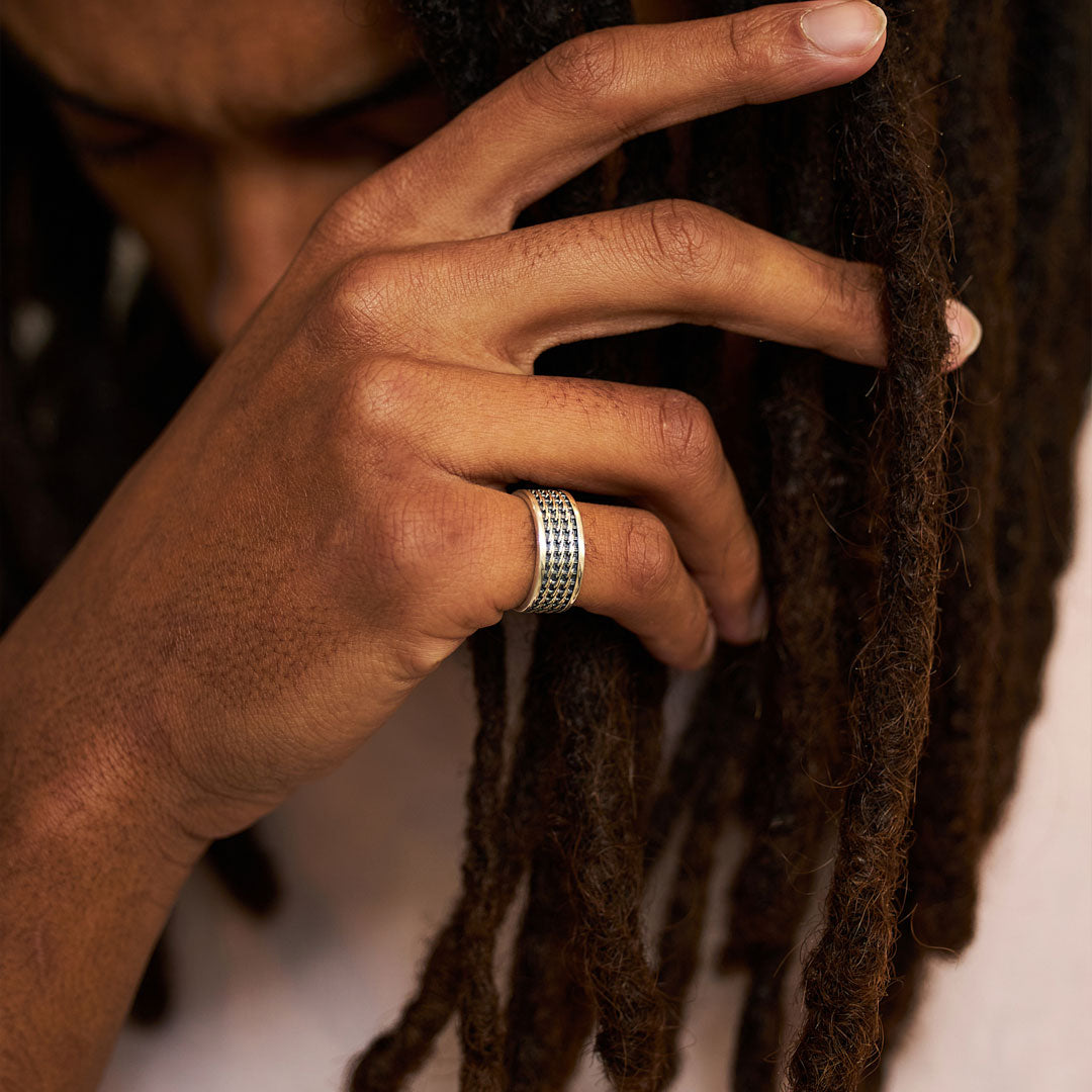 Silver Kusari Ring Silver Kusari Ring - Serge DeNimes