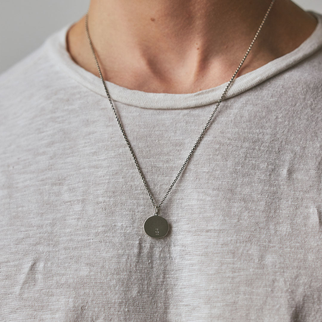 Silver Minimal Hallmark Necklace Silver Minimal Hallmark Necklace - Serge DeNimes