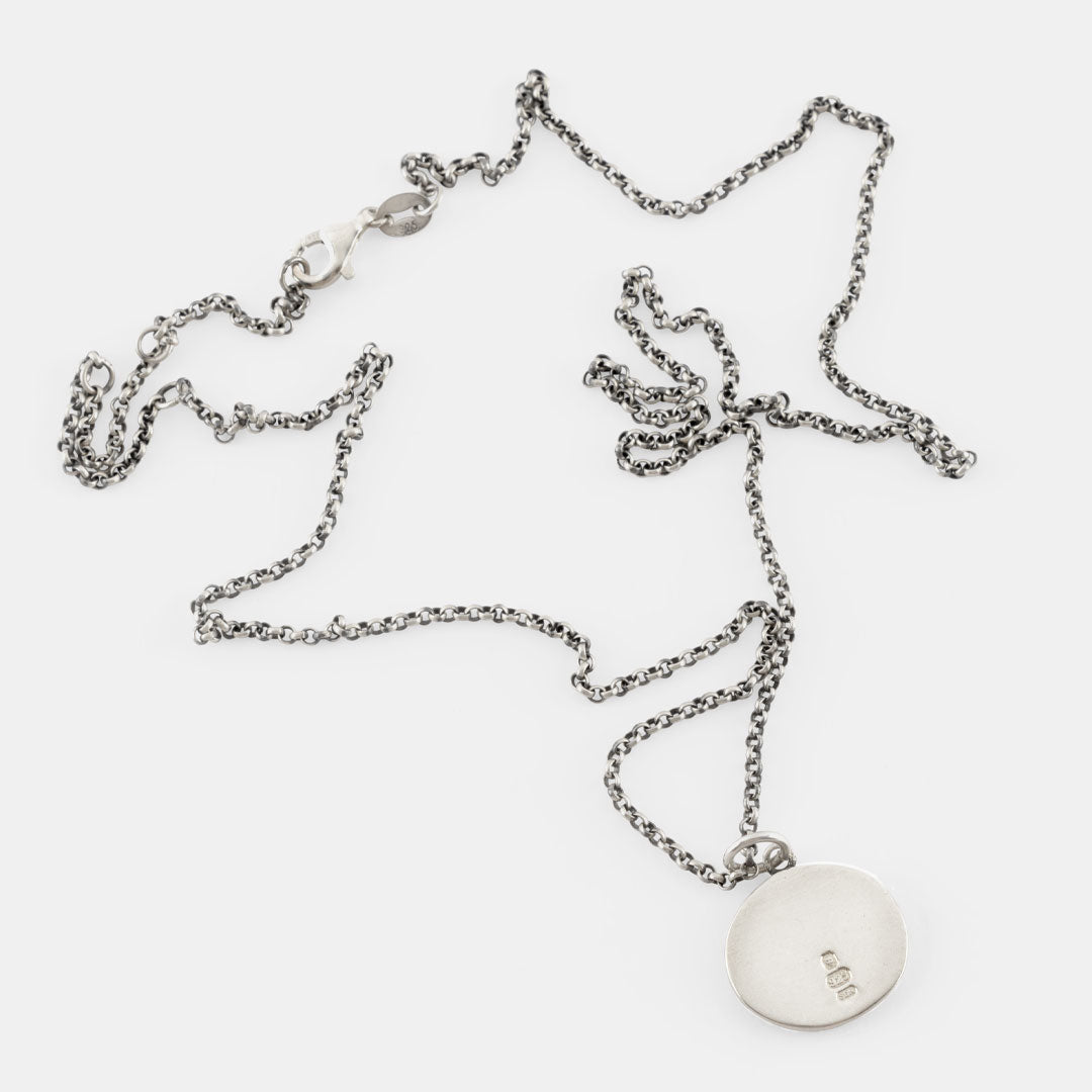 Silver Minimal Hallmark Necklace Silver Minimal Hallmark Necklace - Serge DeNimes