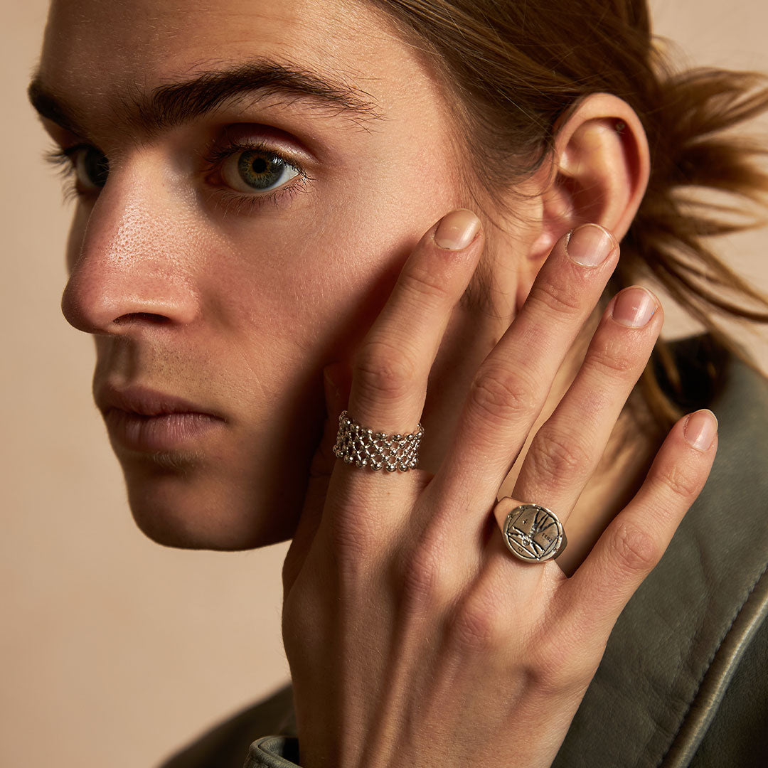 Silver Molecule Ring Silver Molecule Ring - Serge DeNimes