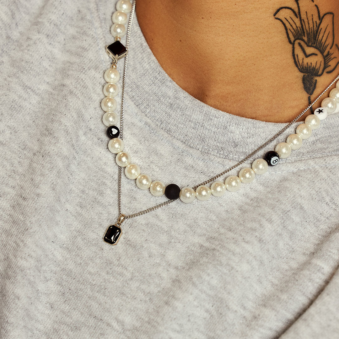 Silver Black Blush Necklace - Limited Edition Silver Black Blush Necklace - Limited Edition - Serge DeNimes