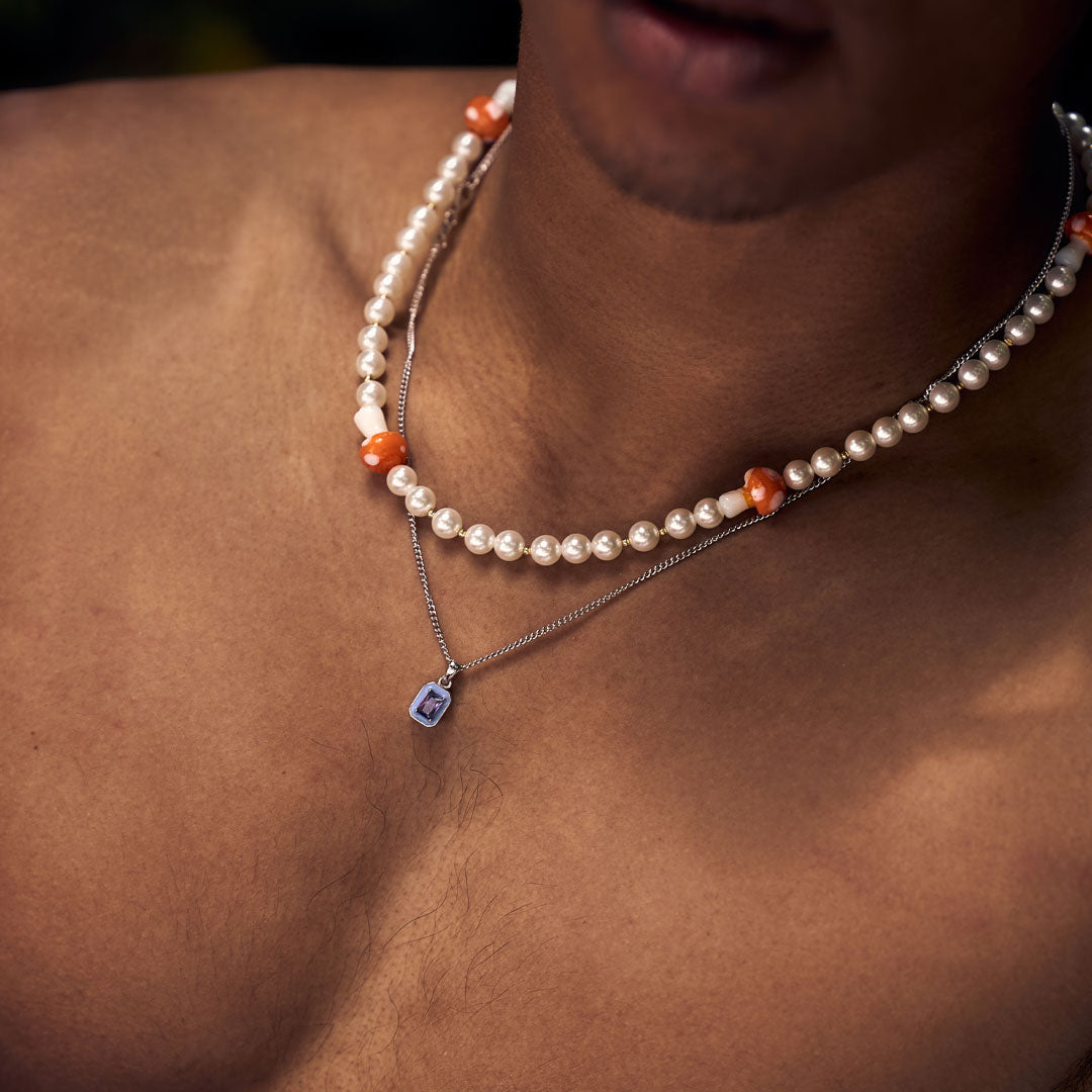 Silver Purple Blush Necklace - Limited Edition Silver Purple Blush Necklace - Limited Edition - Serge DeNimes