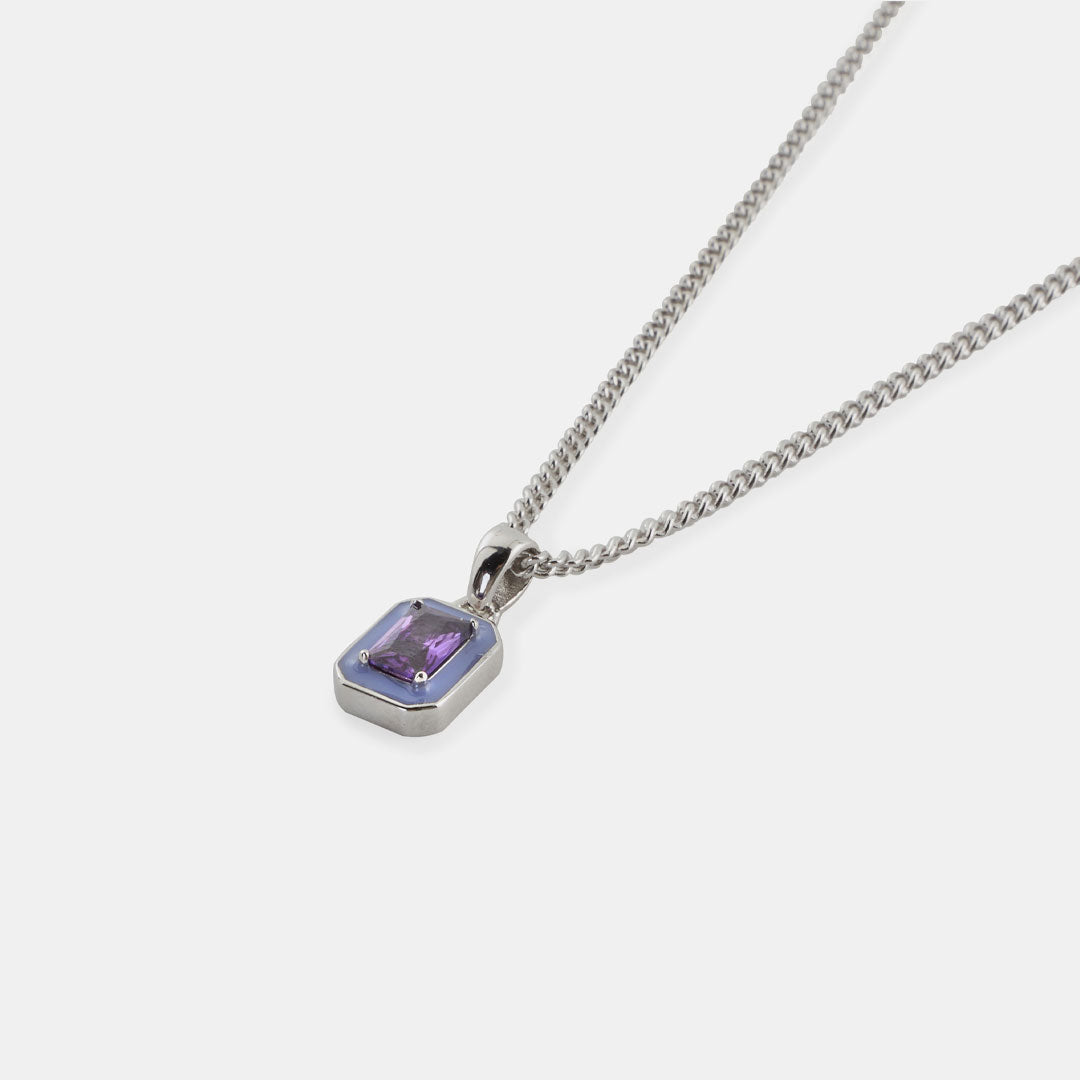 Silver Purple Blush Necklace - Limited Edition Silver Purple Blush Necklace - Limited Edition - Serge DeNimes