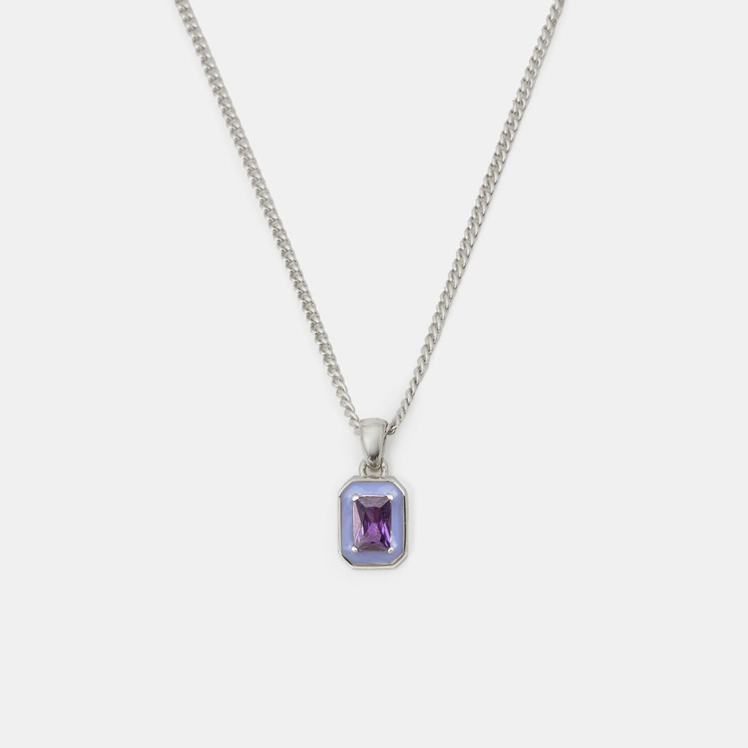 Silver Purple Blush Necklace - Limited Edition Silver Purple Blush Necklace - Limited Edition - Serge DeNimes