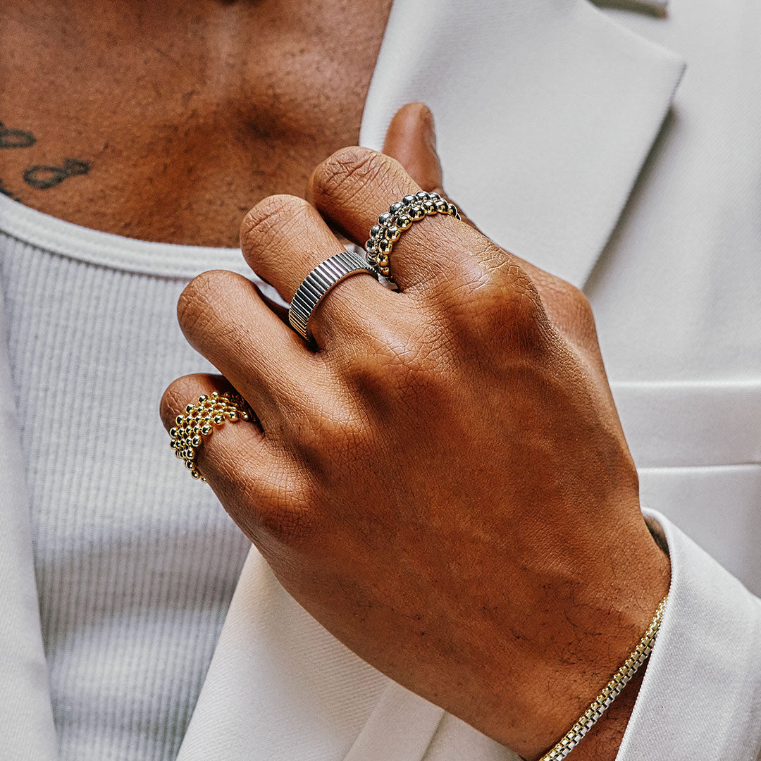 Silver Ridge Band Ring - Serge DeNimes