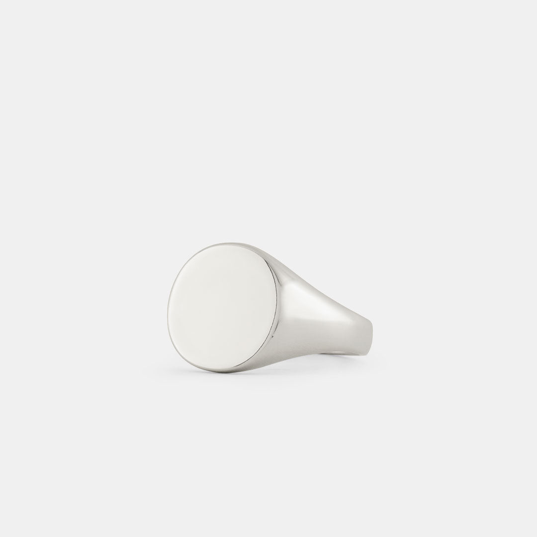 Silver Round Signet Ring Silver Round Signet Ring